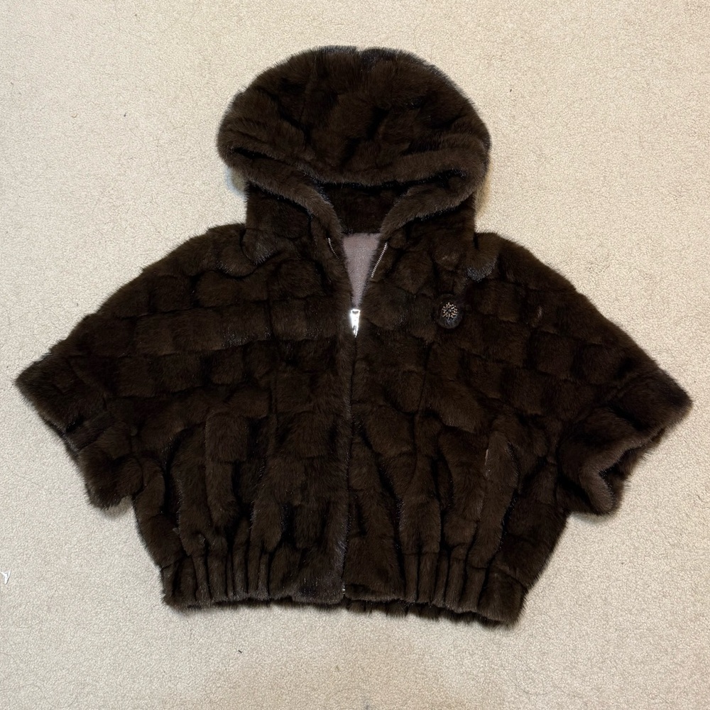 NWOT Cropped Fur Jacket